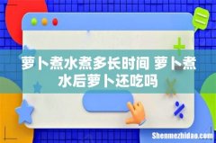 萝卜煮水煮多长时间 萝卜煮水后萝卜还吃吗