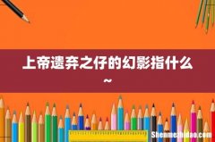 上帝遗弃之仔的幻影指什么~