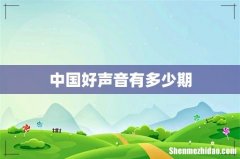 中国好声音有多少期