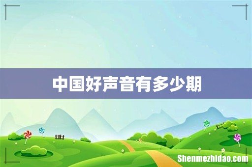 中国好声音有多少期