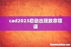 cad2023启动出现致命错误