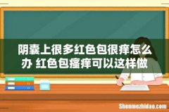 阴囊上很多红色包很痒怎么办 红色包瘙痒可以这样做