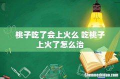 桃子吃了会上火么 吃桃子上火了怎么治