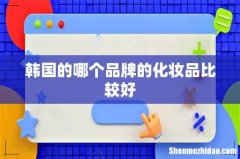 韩国的哪个品牌的化妆品比较好