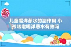 儿童喝洋葱水的副作用 小孩咳嗽喝洋葱水有效吗