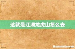 这就是江湖龙虎山怎么去