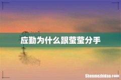 应勤为什么跟莹莹分手