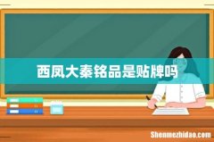 西凤大秦铭品是贴牌吗