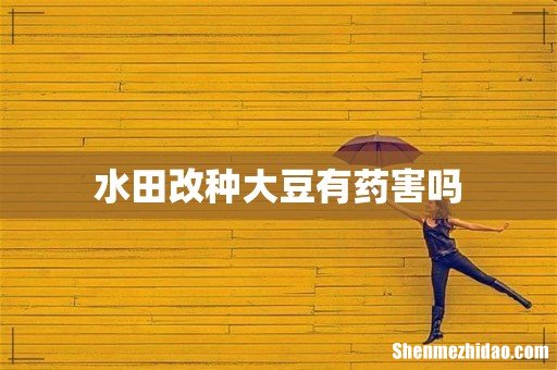 水田改种大豆有药害吗