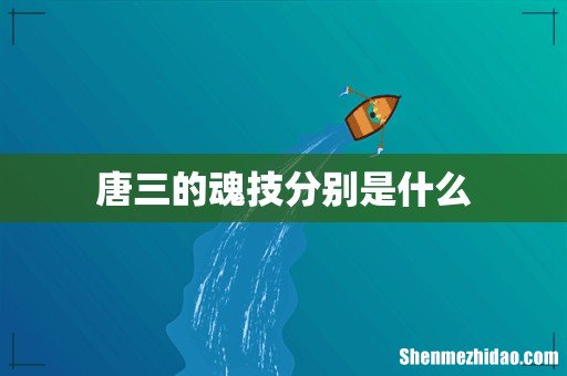 唐三的魂技分别是什么
