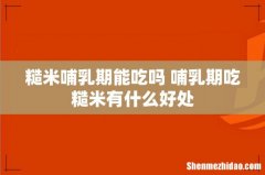 糙米哺乳期能吃吗 哺乳期吃糙米有什么好处