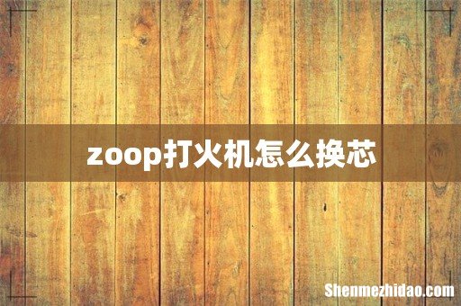 zoop打火机怎么换芯