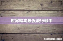 世界唱功最强流行歌手