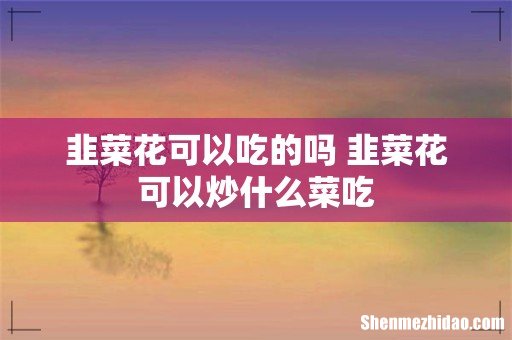 韭菜花可以吃的吗 韭菜花可以炒什么菜吃
