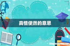 真情使然的意思
