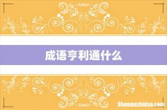 成语亨利通什么