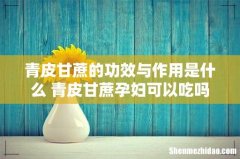 青皮甘蔗的功效与作用是什么 青皮甘蔗孕妇可以吃吗