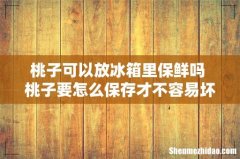 桃子可以放冰箱里保鲜吗 桃子要怎么保存才不容易坏