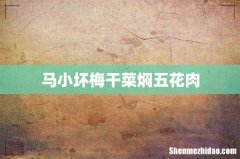 马小坏梅干菜焖五花肉