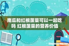南瓜和红根菠菜可以一起吃吗 红根菠菜的营养价值