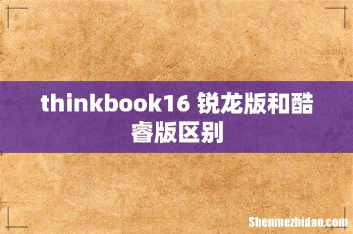 thinkbook16+锐龙版和酷睿版区别