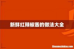 新鲜红辣椒酱的做法大全