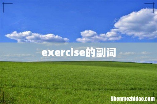 exercise的副词