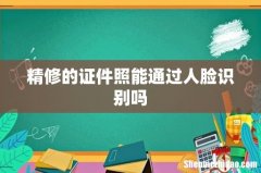 精修的证件照能通过人脸识别吗