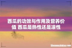 西瓜的功效与作用及营养价值 西瓜是热性还是凉性
