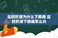 盆腔积液为什么下腹痛 盆腔积液下腹痛怎么办