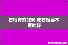 石榴籽能吃吗 吃石榴要不要吐籽