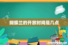 蝴蝶兰的开放时间是几点