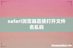 safari浏览器直接打开文件名乱码
