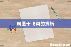 凤凰于飞词的赏析
