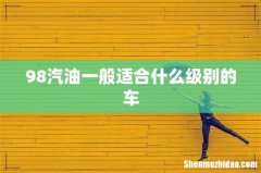 98汽油一般适合什么级别的车