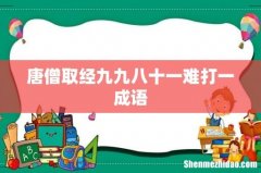 唐僧取经九九八十一难打一成语