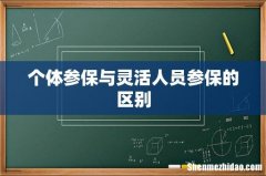 个体参保与灵活人员参保的区别