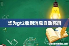 华为gt2收到消息自动亮屏