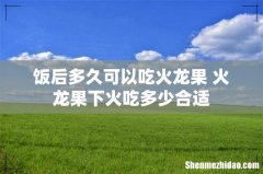 饭后多久可以吃火龙果 火龙果下火吃多少合适