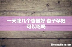 一天吃几个杏最好 杏子孕妇可以吃吗
