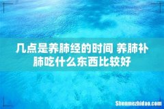 几点是养肺经的时间 养肺补肺吃什么东西比较好