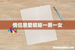 情侣恩爱昵称一男一女