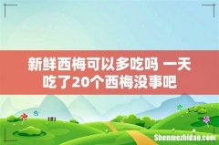 新鲜西梅可以多吃吗 一天吃了20个西梅没事吧