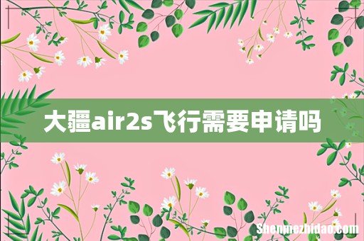 大疆air2s飞行需要申请吗