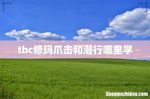 tbc修玛爪击和潜行哪里学