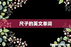 尺子的英文单词