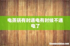 电蒸锅有时通电有时候不通电了