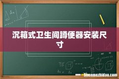 沉箱式卫生间蹲便器安装尺寸