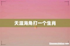 天涯海角打一个生肖