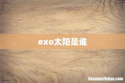 exo太阳是谁